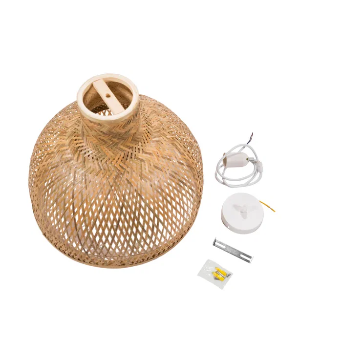 Lampe Suspendue "Singkawang" Bambou Style Naturel Boho-Chic [SKD-P80026]