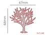 Misskuty Pochoir fin ZAG Halloween arbre sans feuilles