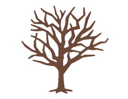 Misskuty Pochoir fin ZAG Halloween arbre sans feuilles