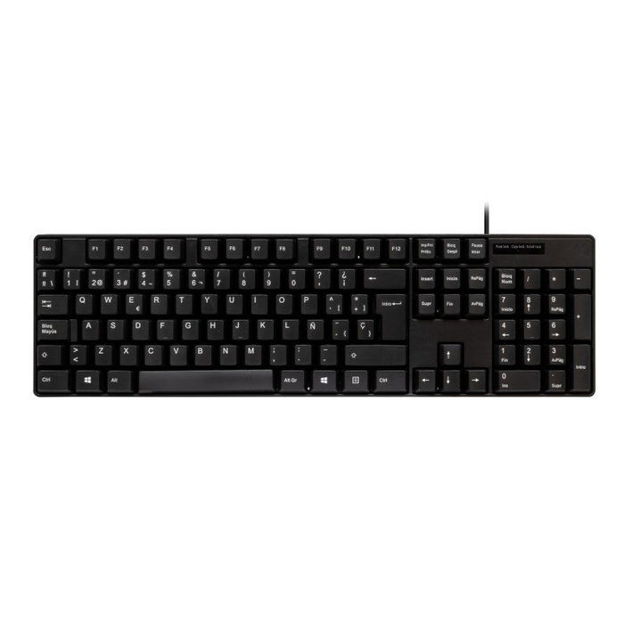 Unykach UK50545 Kit Clavier et Souris USB Filaire Noir 105 Touches AZERTY Espagnol Souris Optique 1200 DPI