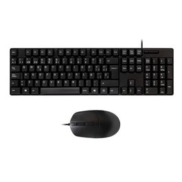 Unykach UK50545 Kit Clavier et Souris USB Filaire Noir 105 Touches AZERTY Espagnol Souris Optique 1200 DPI