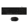Unykach UK50545 Kit Clavier et Souris USB Filaire Noir 105 Touches AZERTY Espagnol Souris Optique 1200 DPI