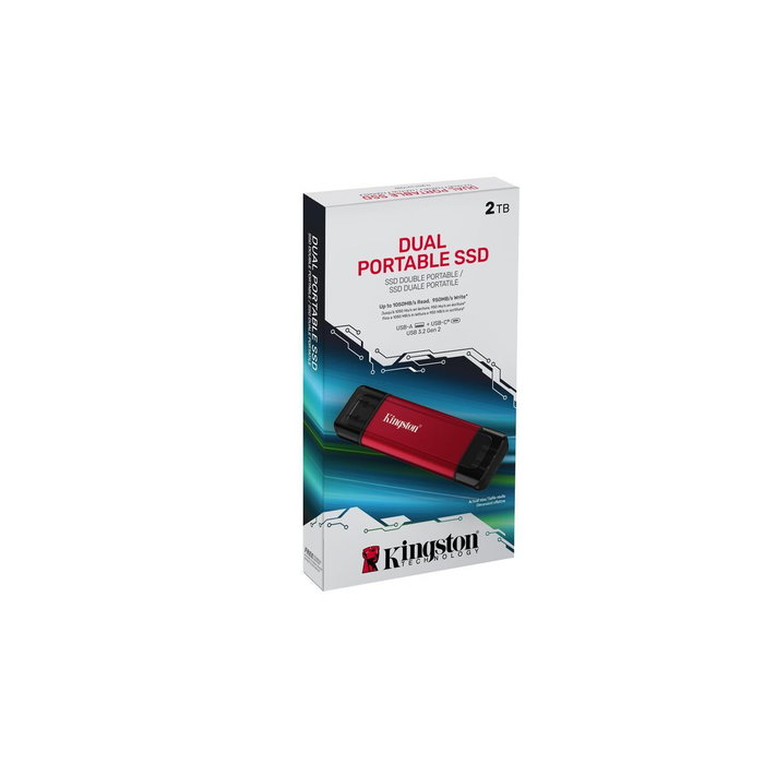 Disque Dur Externe Kingston SPSD/2TB Noir Rouge