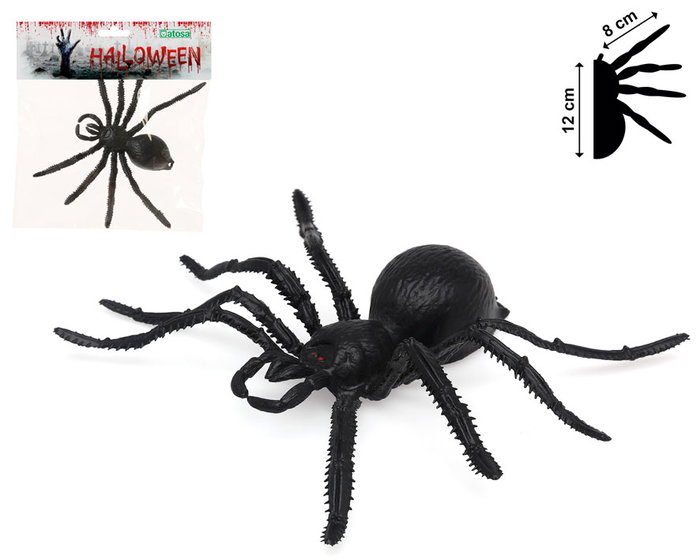 atosa Araignée plastique noire avec yeux rouges et pattes mobiles 12 cm atosa Araignée plastique noire avec yeux rouges et pattes mobiles 12 cm