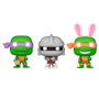 FUNKO Blister 3 figurines Carrot Pocket POP Tortues Ninja Donatello, Shredder et Michelangelo Pâques