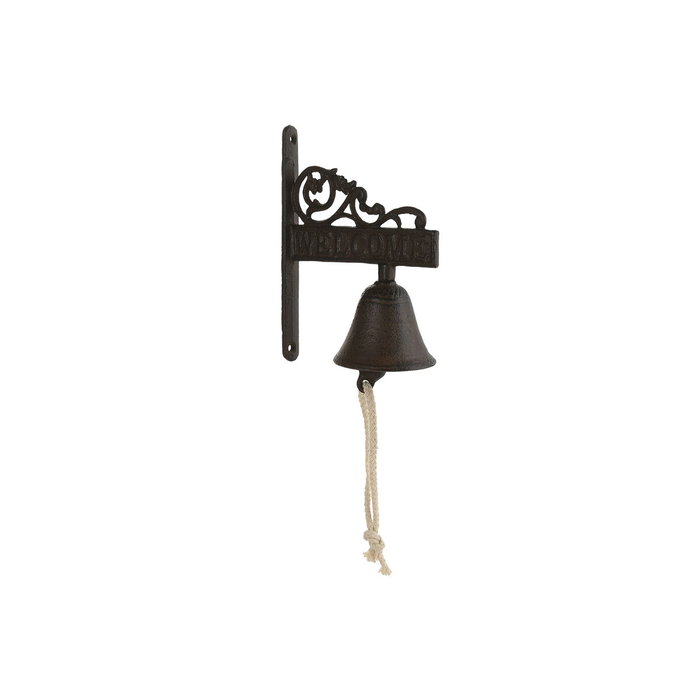 Cloche Home ESPRIT Marron Noir Corde Fer 14,5 x 7,5 x 18,5 cm