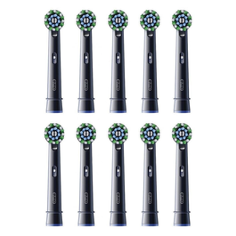 Oral-B Brosse à dents électrique Têtes de rechange Sonic CrossAction 10 Pièces Noir - Réf. 8006540861981