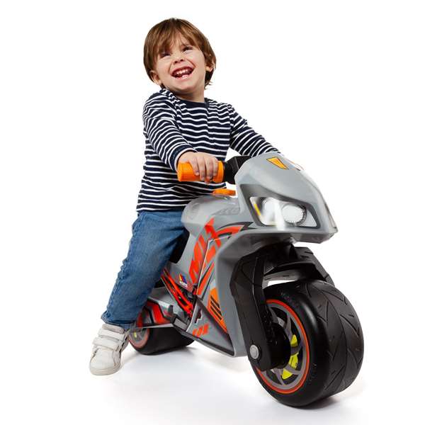 Molto - Porteur bébé moto premium argenté 74 x 32 x 47 cm - Sans piles ni sons - En plastique - Dès 18 mois