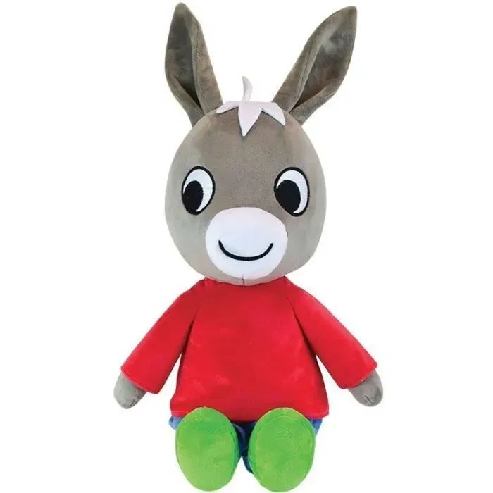Jemini Peluche Trotro - Peluche d'âne géante 61 cm rouge pour bébé et enfant dès 2 ans