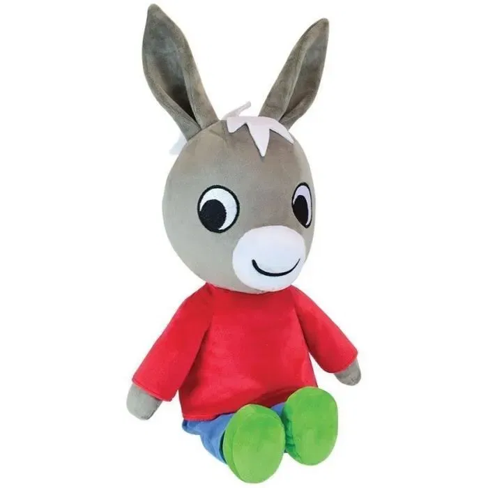 Jemini Peluche Trotro - Peluche d'âne géante 61 cm rouge pour bébé et enfant dès 2 ans