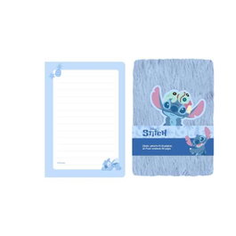 Safta Bloc de notes Fluffy Stitch Disney, format A5 style peluche