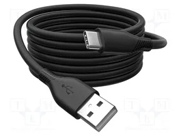 DIGITUS Câble USB 2.0 USB A vers USB C 2m noir
