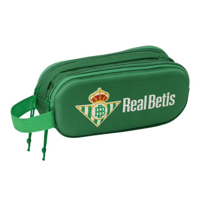 Safta Trousse Fourre-Tout Double 3D Real Betis Balompié Vert 21x8x6 cm