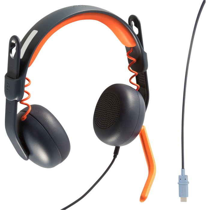 Logitech Zone Learn Headset Filaire USB-A Bleu/Orange Logitech Zone Learn Headset Filaire USB-A Bleu/Orange