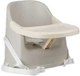 Thermobaby Rehausseur de chaise YOUPLA avec tablette pour bébé de 6 à 36 mois - Gris velours