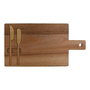 Planche à découper le fromage Home ESPRIT Acier inoxydable Acacia 38 x 20 x 1,5 cm (3 Pièces)