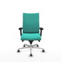 Piqueras Y Crespo Chaise Albacete Confidente Turquoise avec Mécanisme Synchrone et Base Aluminium