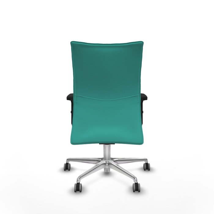 Piqueras Y Crespo Chaise Albacete Confidente Turquoise avec Mécanisme Synchrone et Base Aluminium