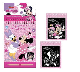 Cerdá - Set papeterie 'Scratch Book' avec motif Minnie - 14.0 x 20.5 x 1.0 cm - Carnet à gratter pour enfant - Dès 3 ans