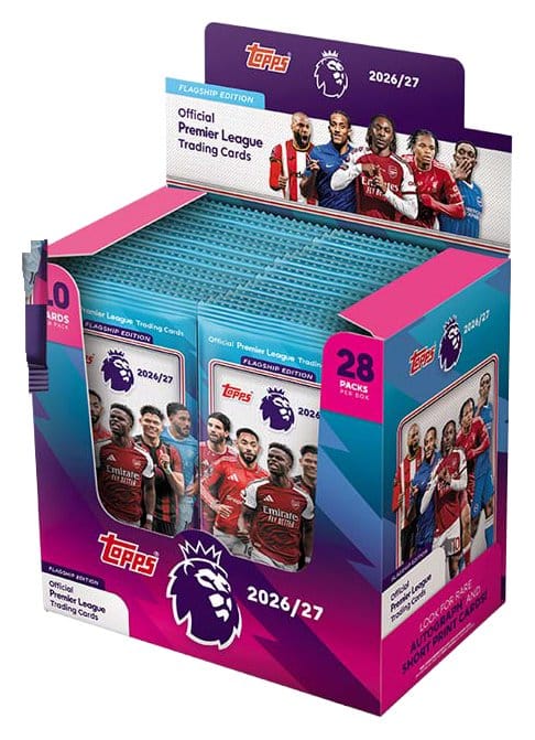 Topps/Merlin Premier League 2026/2027 Cartes à Collectionner Présentoir (28) Topps/Merlin Premier League 2026/2027 Cartes à Collectionner Présentoir (28)