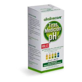 ALKALINE CARE Bandelettes de mesure de pH haute précision salive-urine 100u