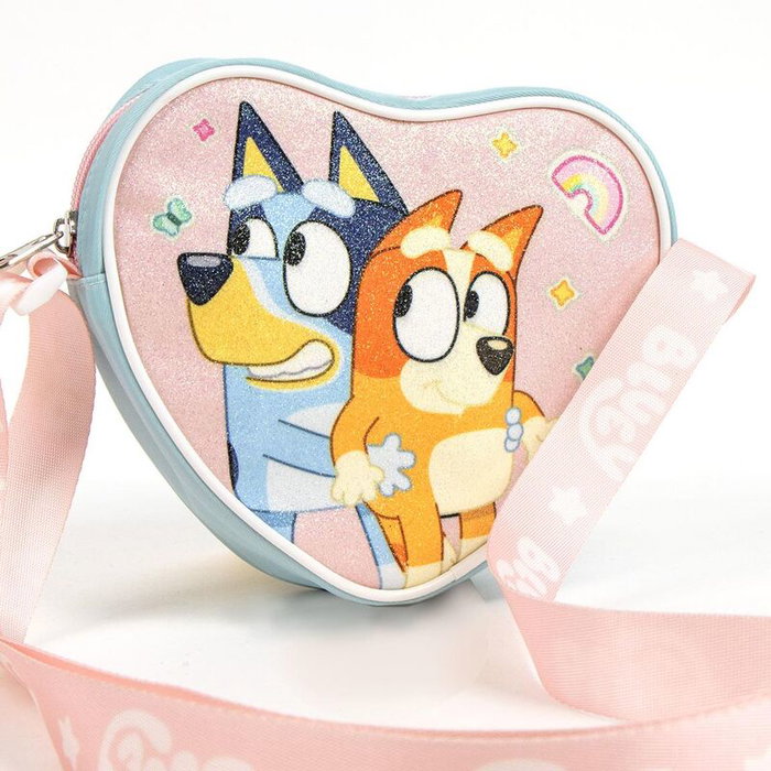 CERDÁ Sac à dos Bluey en forme de cœur - 15x14x4 cm - Composition: 80% polyester, 20% PU
