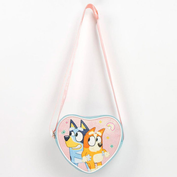 CERDÁ Sac à dos Bluey en forme de cœur - 15x14x4 cm - Composition: 80% polyester, 20% PU