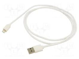 AKYGA Câble USB 2.0 Apple Lightning vers USB A, 1m, blanc