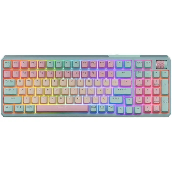 Cooler Master MK-770-MCKR1-FR Clavier Gamer Mécanique Sans Fil 96% AZERTY Switches Hot-Swap RGB