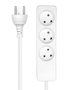 ProXtend Danish Power Strip 3-way 7M IT White - Multiprise danoise avec 3 prises, câble de 7 mètres, blanc
