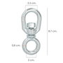 WOLFPACK LINEA PROFESIONAL Manille rotative simple acier 8 mm