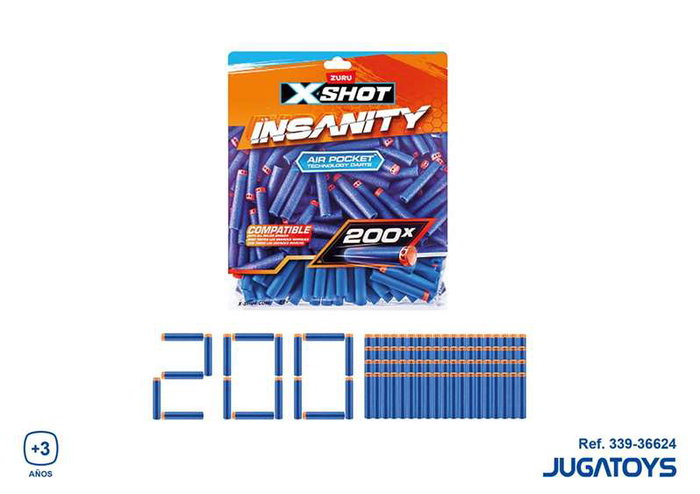Zuru X-Shot Lot de 200 fléchettes / dards pour jouet