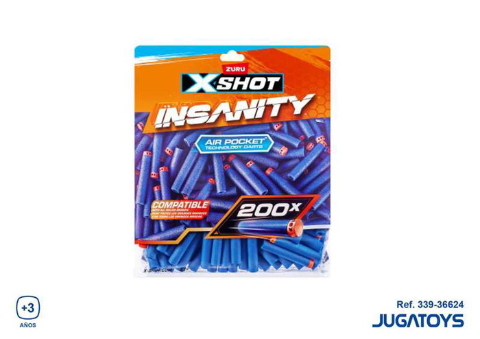 Zuru X-Shot Lot de 200 fléchettes / dards pour jouet