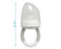 KioKids Alimentateur anti-étouffement gris Dolci Amici - Réseau de transition alimentaire en silicone pour bébé dès 6 mois, pour fruits, légumes, autocollants