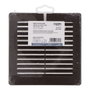 Edm Grille de ventilation carrée avec bouchons et moustiquaire 150x150x7 mm ABS marron