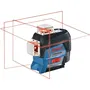 Bosch Professional GLL 3-80 C 0601063R00 Niveau Laser 3 Lignes 360°, Bluetooth, Portée 120 m, Noir et Bleu