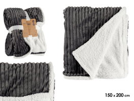 GIFTDECOR Manta Pana Gris foncé