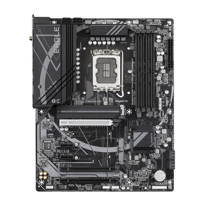 Gigabyte Carte mère Z790 EAGLE AX ATX Intel Z790 LGA 1700 Socket avec Wi-Fi 6E, DDR5, PCIe 5.0, 3x M.2, USB 3.2 Gen 2, 2.5GbE LAN, Q-Flash Plus, RGB Fusion 2.0