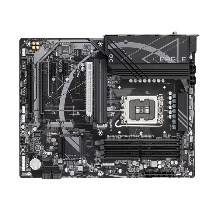 Gigabyte Carte mère Z790 EAGLE AX ATX Intel Z790 LGA 1700 Socket avec Wi-Fi 6E, DDR5, PCIe 5.0, 3x M.2, USB 3.2 Gen 2, 2.5GbE LAN, Q-Flash Plus, RGB Fusion 2.0