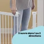 Safety 1st Barrière de Sécurité Flat Step, Blanc, Métal, Réglable 73-80 cm, Technologie SecurTech, Installation sans Vis