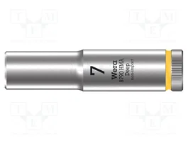 WERA Douille 6 pans HEX 7mm 1/4'' 50mm