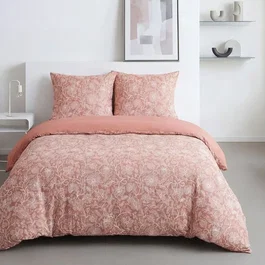 Today Parure de Lit Imprimé Floral Vieux Rose 240 x 220 cm