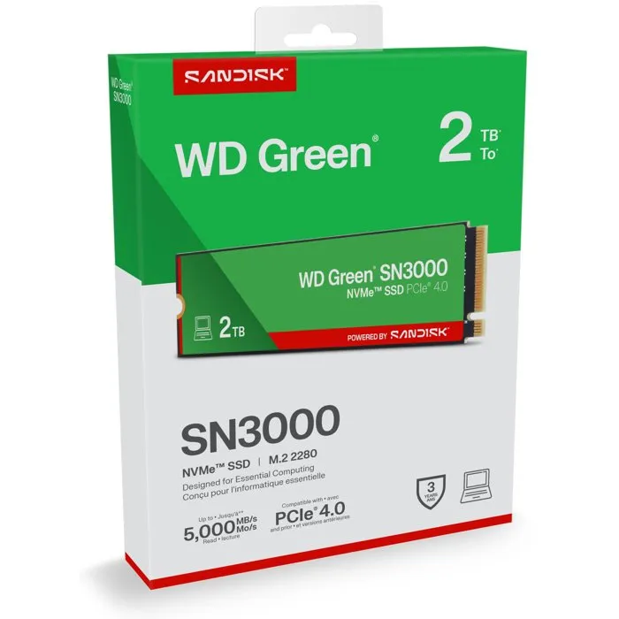 Western Digital Green SN3000 WDS200T4G0E 2 To SSD M.2 2280