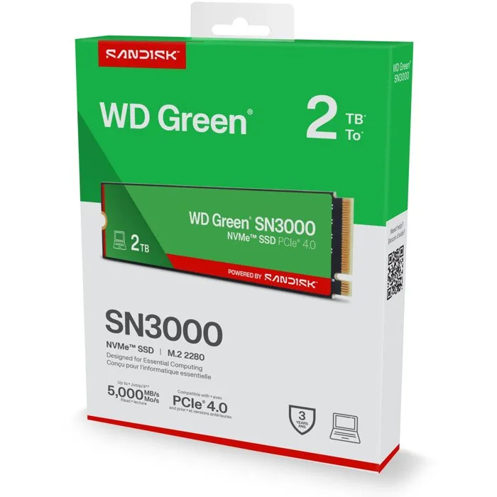 Western Digital Green SN3000 WDS200T4G0E 2 To SSD M.2 2280