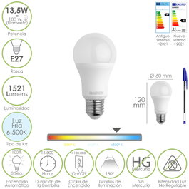 MAURER Ampoule LED Standard E27 13,5W 6500K