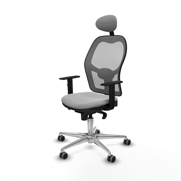 Piqueras y Crespo Chaise de Bureau avec Appui-tête 1D086G1 Gris clair