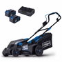 Scheppach BC-MP380-X Tondeuse à Gazon sans Fil 2x20V avec 2 Batteries 4Ah