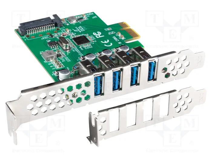 Lanberg PCE-US3-004 Carte PCIe vers 4x USB 3.1 Gen 1 Low Profile Lanberg PCE-US3-004 Carte PCIe vers 4x USB 3.1 Gen 1 Low Profile