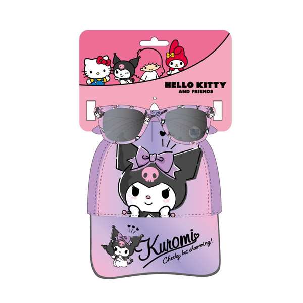 Cerdá Casquette avec lunettes de soleil Hello Kitty Kuromi pour enfant - Set - 53 cm - Violet Cerdá Casquette avec lunettes de soleil Hello Kitty Kuromi pour enfant - Set - 53 cm - Violet