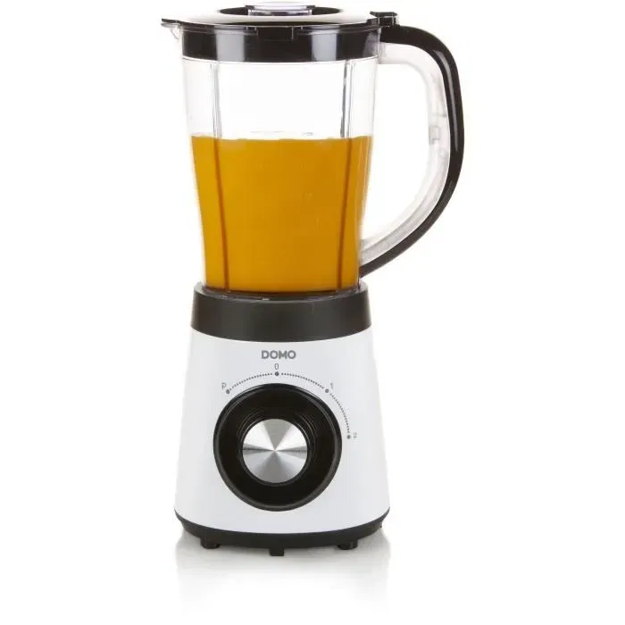 Domo DO9203BL Mixeur Blender, 500 W, Carafe Graduée sans BPA 1,5 L, 4 Lames, 2 Vitesses, Gris